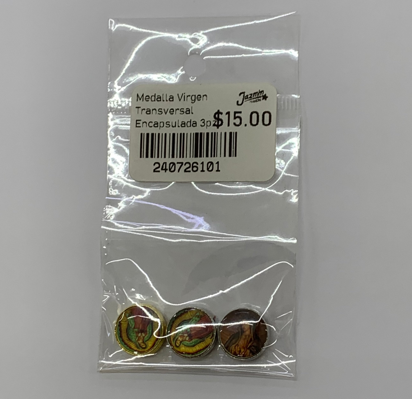 MEDALLA VIRGEN TRANSVERSAL ENCAPSULADA