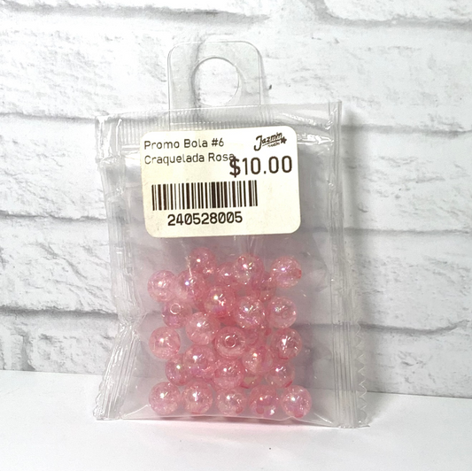 PROMO BOLA #6 CRAQUELADA ROSA