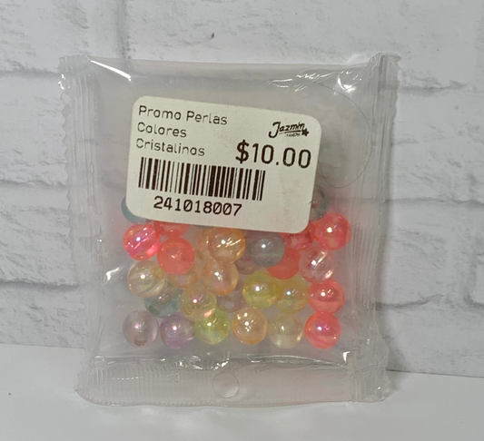 PROMO PERLAS COLORES CRISTALINOS