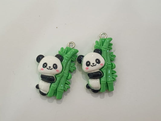 DIJE PANDA CON BAMBU