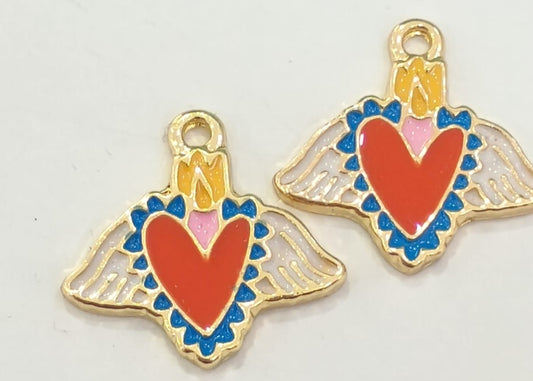 DIJE CORAZON CON ALAS