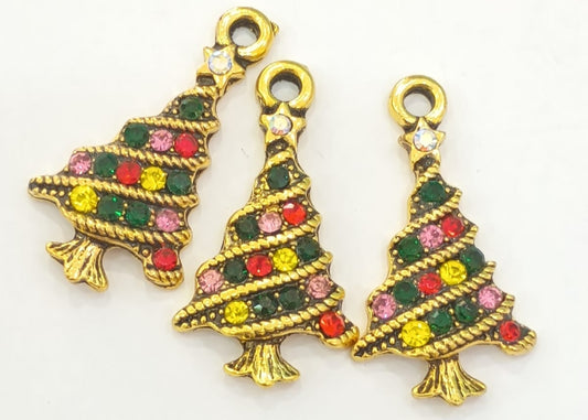 DIJE PINO DE NAVIDAD CRISTALES