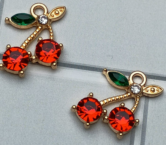 DIJE CEREZA CRISTAL