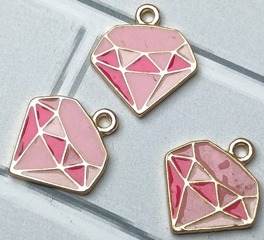 DIJE DIAMANTE ROSA